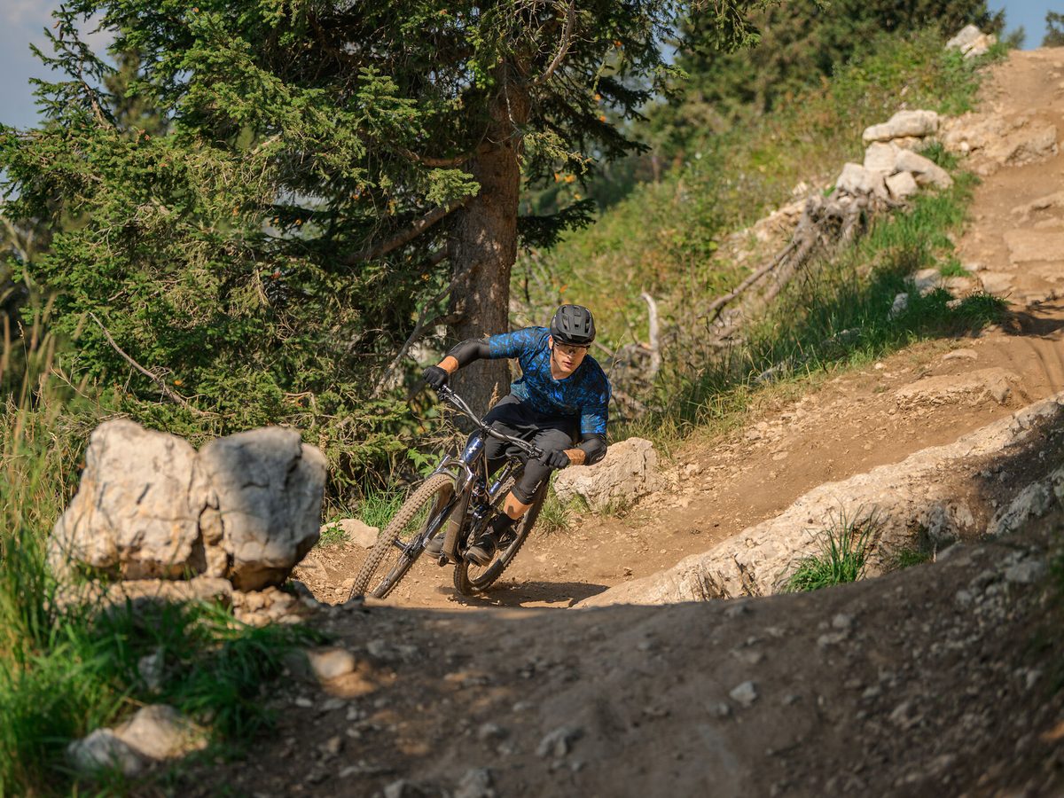 CUBE Mountainbike vor Bergpanorama