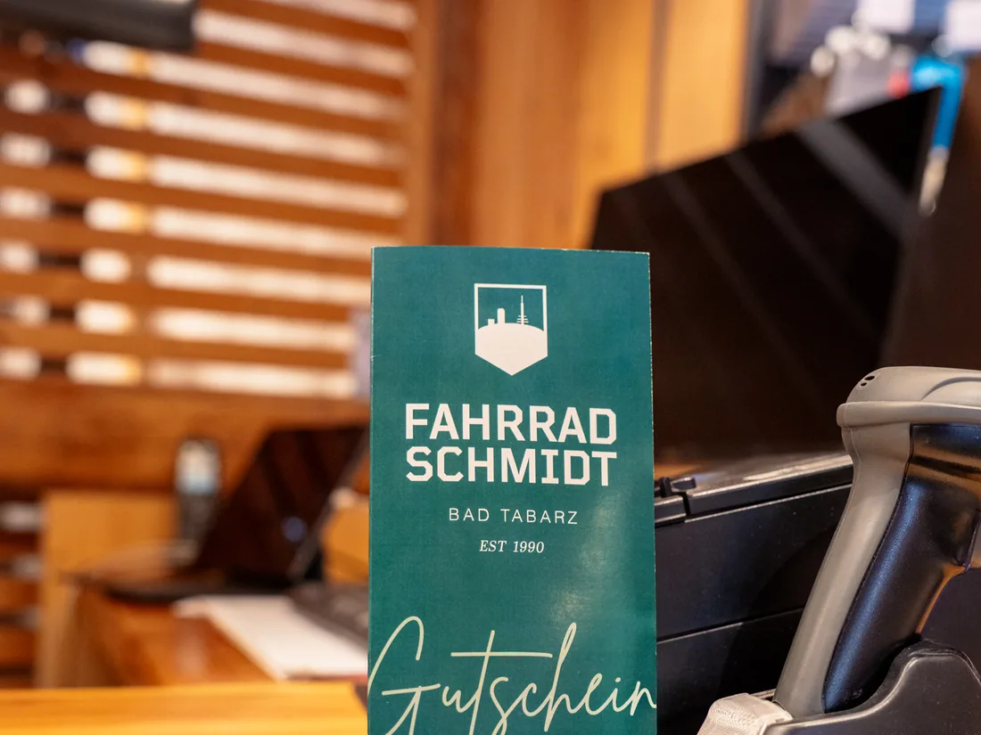 Gutschein von Fahrrad Schmidt am Tresen