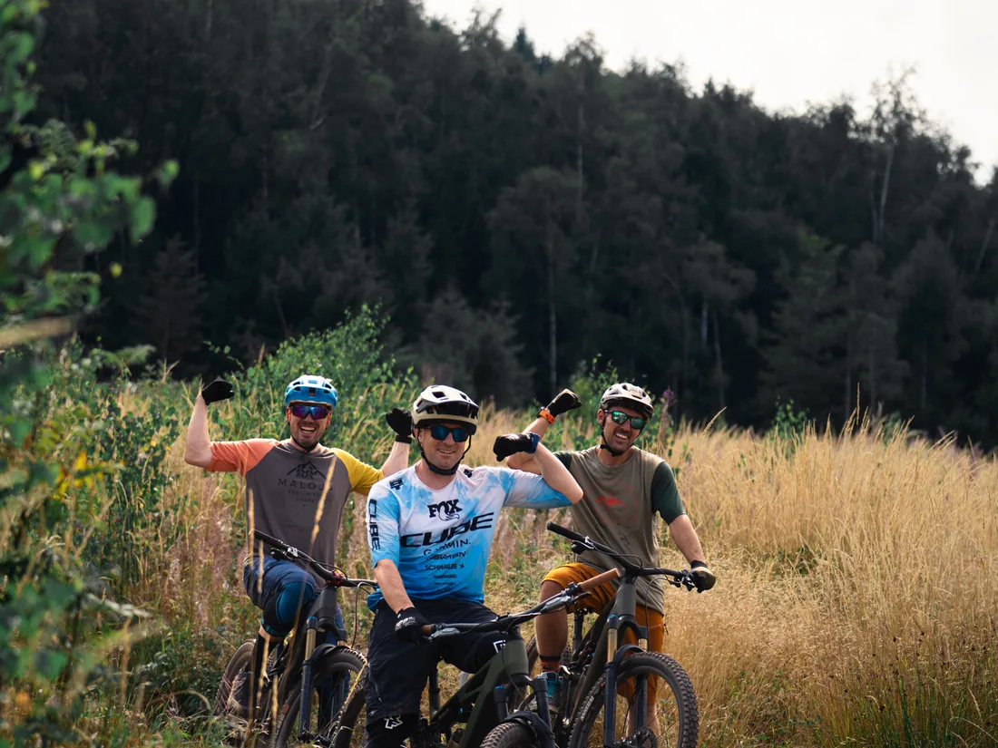 Team von Fahrrad Schmidt auf Tour am Inselsberg